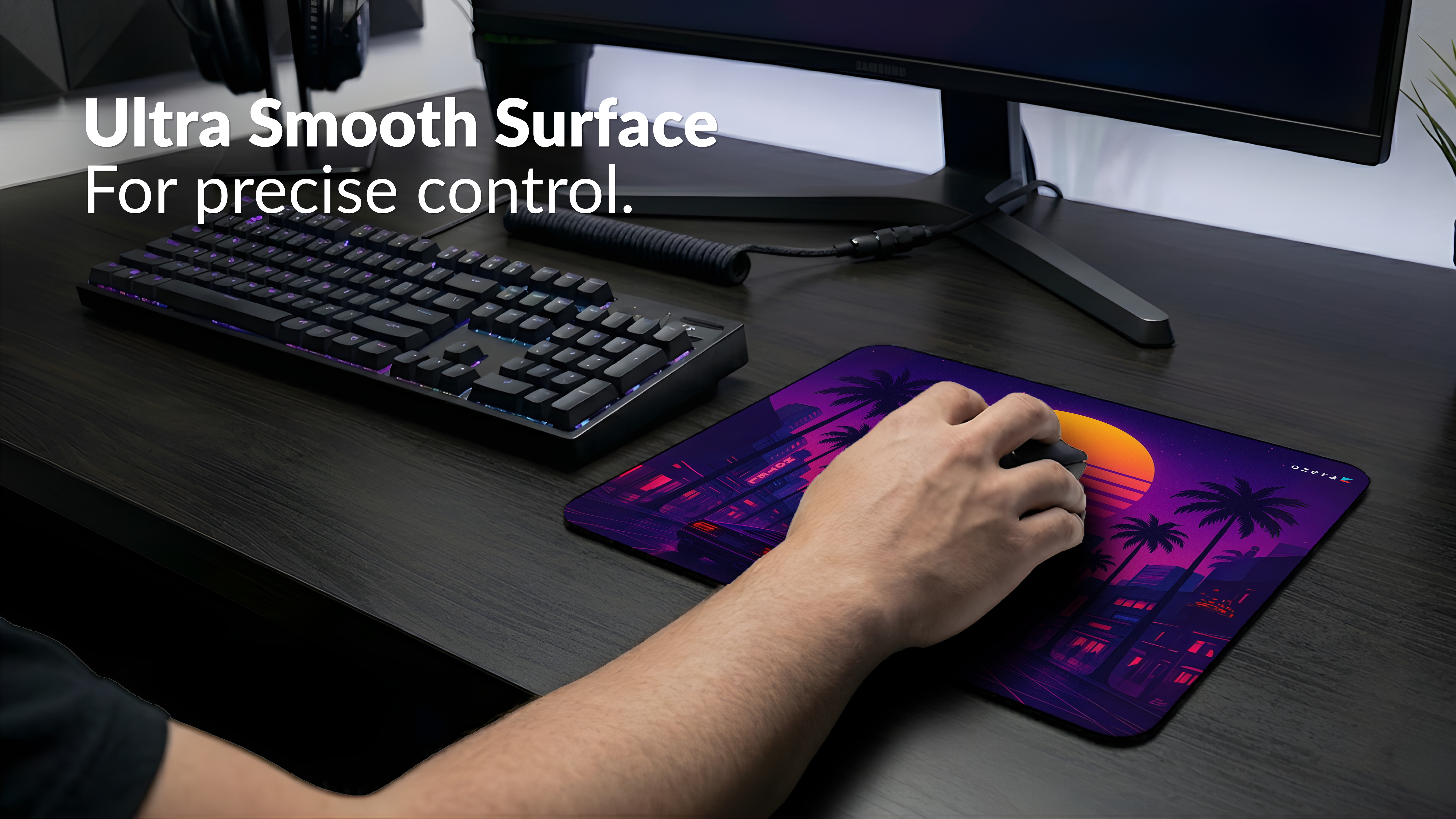 Synthwave Sunset Drive Mousepad